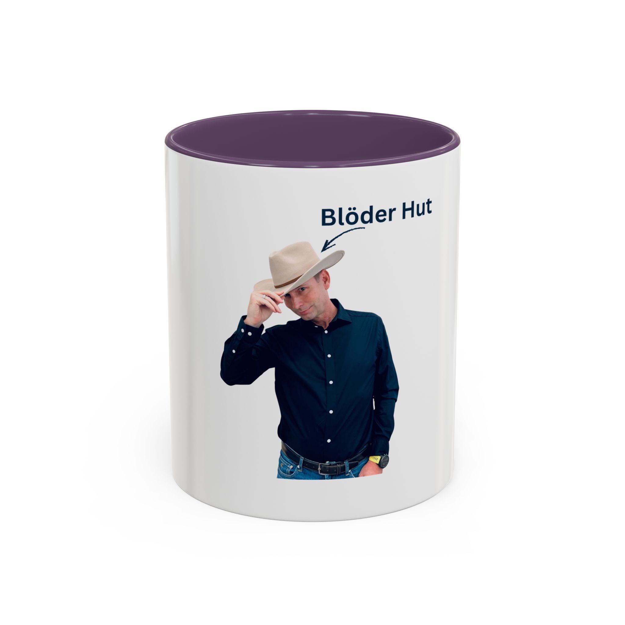 Cowboy Photo Mug with “Blöder Hut” - USA PRINT ONLY!