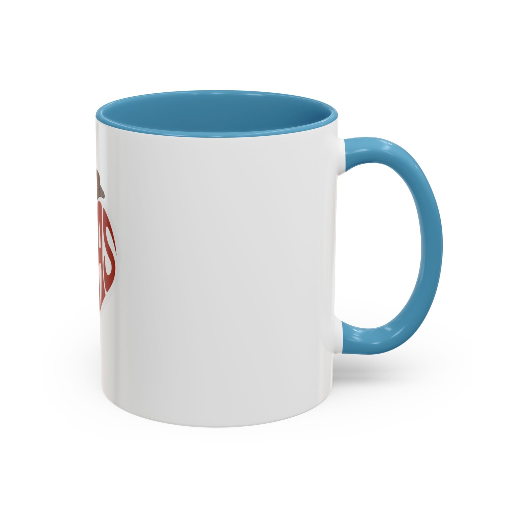 Texas Heart Coffee Mug — I Love Texas Cowboy Hat Accent