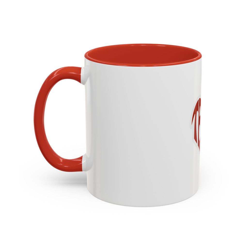 Texas Heart Coffee Mug — I Love Texas Cowboy Hat Accent