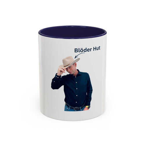 Cowboy Photo Mug with “Blöder Hut” - USA PRINT ONLY!
