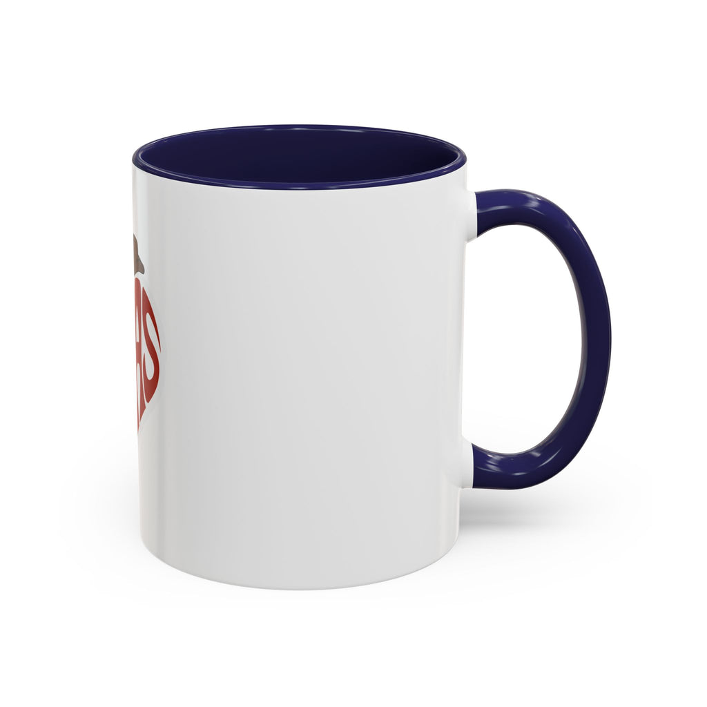 Texas Heart Coffee Mug — I Love Texas Cowboy Hat Accent