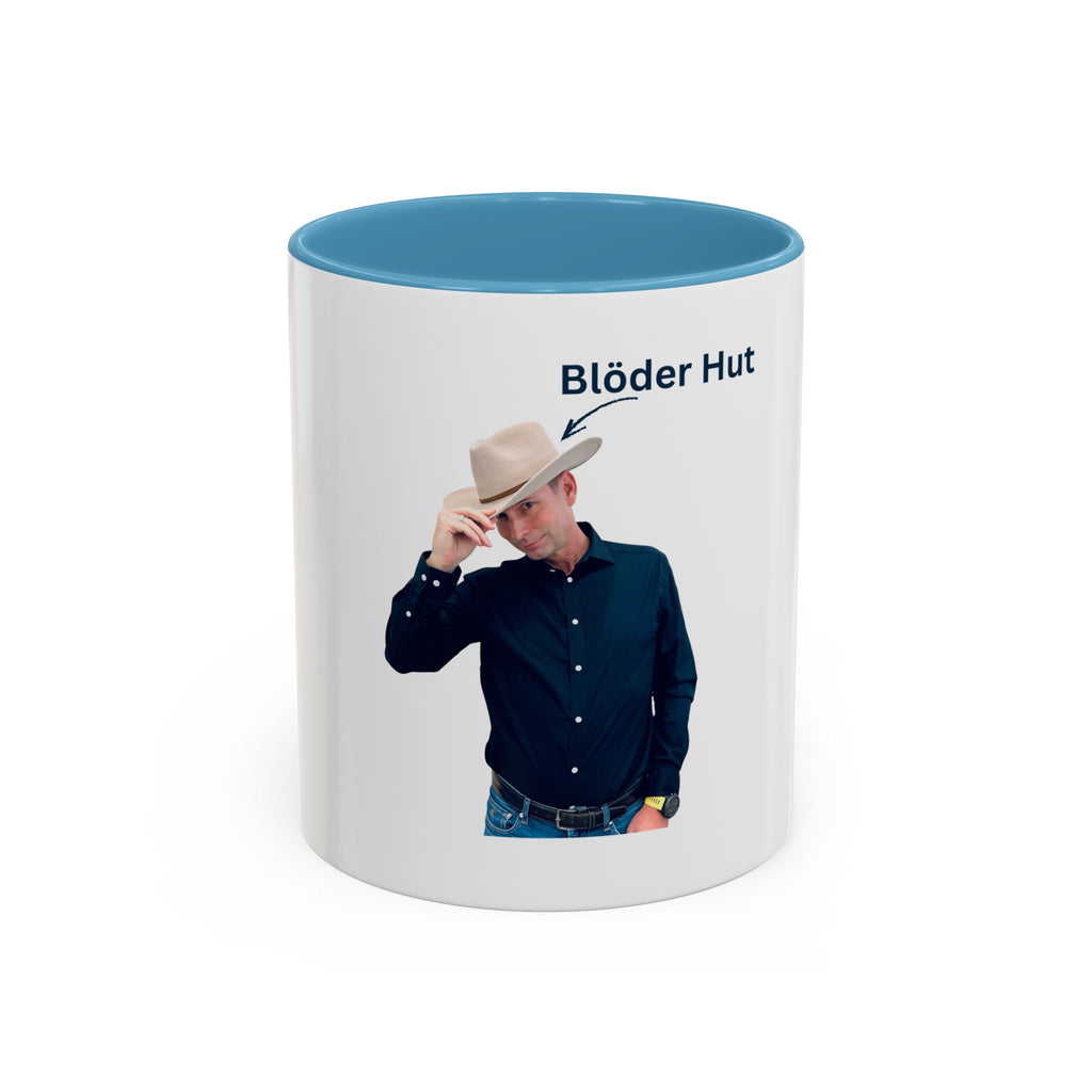 Cowboy Photo Mug with “Blöder Hut” - USA PRINT ONLY!