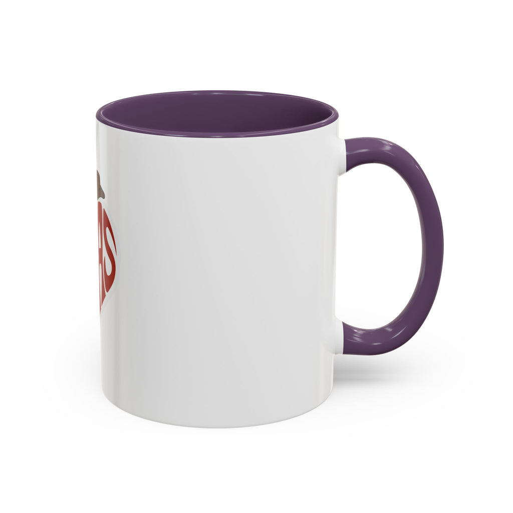 Texas Heart Coffee Mug — I Love Texas Cowboy Hat Accent