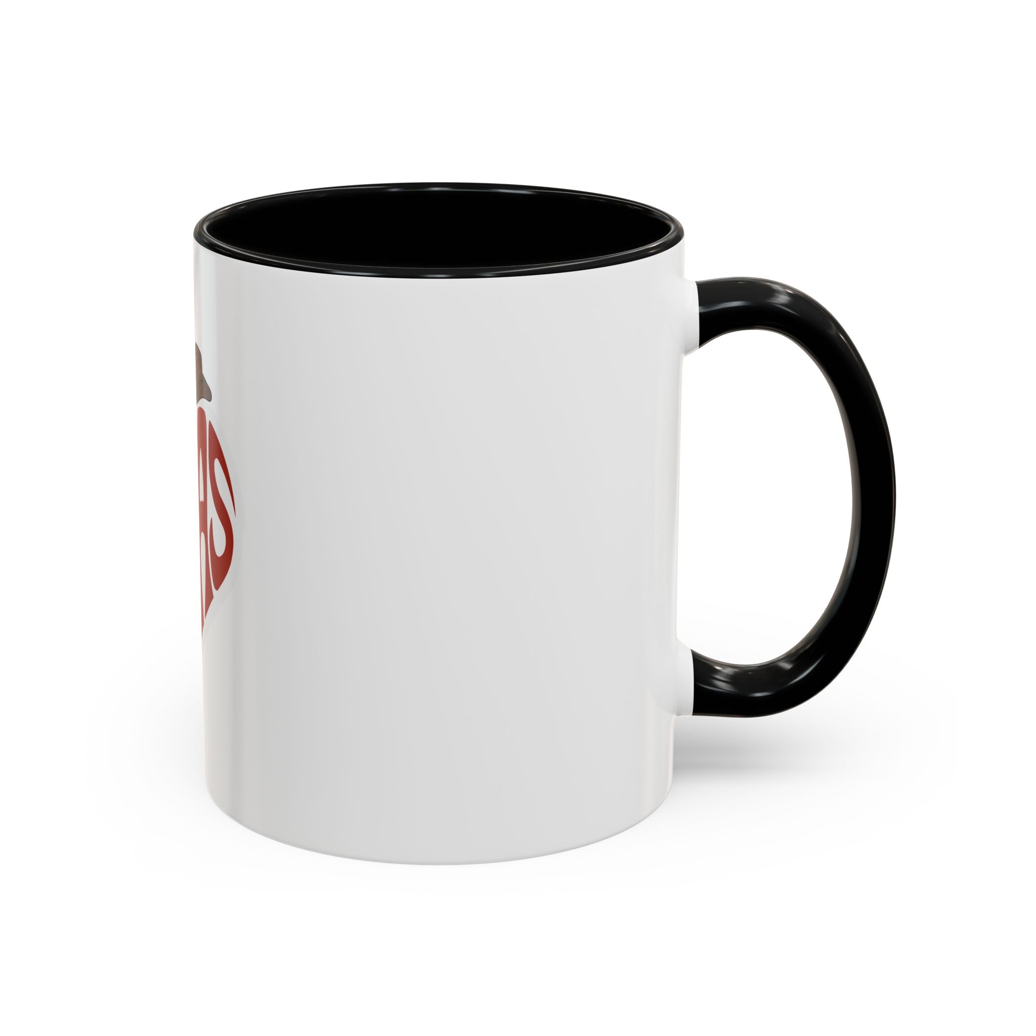 Texas Heart Coffee Mug — I Love Texas Cowboy Hat Accent